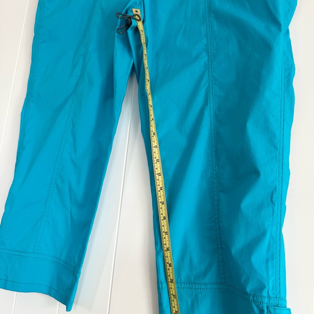 Chico's The Ultimate Fit Cool Cotton Cropped Capris In Bright Blue - Picture 8 of 8
